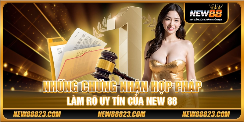 Những chứng nhận hợp pháp làm rõ uy tín của New 88